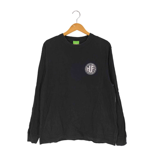 ハフ HUF サークルロゴ 両面プリント クルーネック ロングスリーブ Tシャツ メンズ import:M